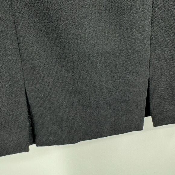 NINA MCLEMORE Black 100% Wool Midi Pencil Skirt Size 2 - Picture 2 of 5